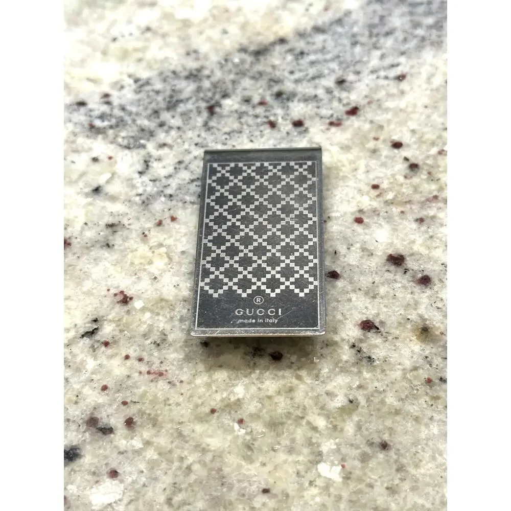 Authentic Gucci Diamantissima 925 Sterling Silver Money Clip Made in Italy